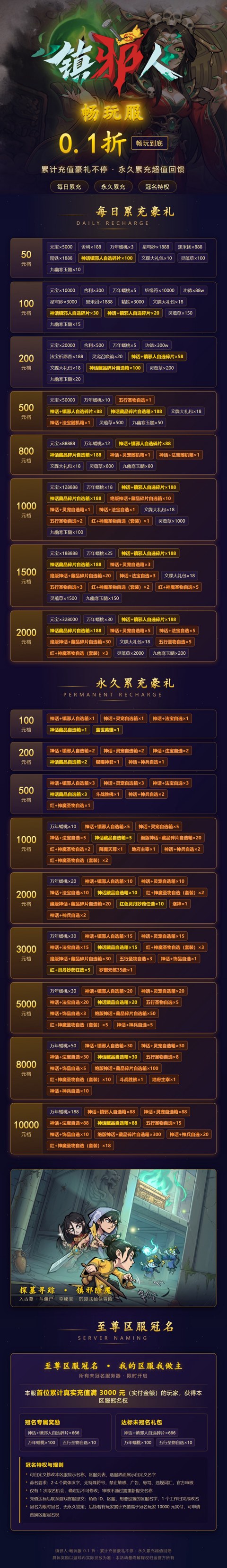 镇邪人畅玩版充值介绍